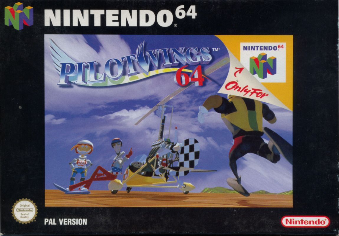 Pilotwings 64 box art for Nintendo 64